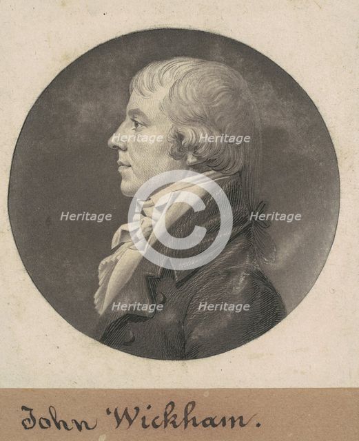 John Wickham, 1808. Creator: Charles Balthazar Julien Févret de Saint-Mémin.