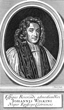 John Wilkins, 17th century English cleric and astronomer. Creator: Unknown