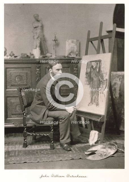 John William Waterhouse, RA, c1889-1891. Creator: Ralph W Robinson.