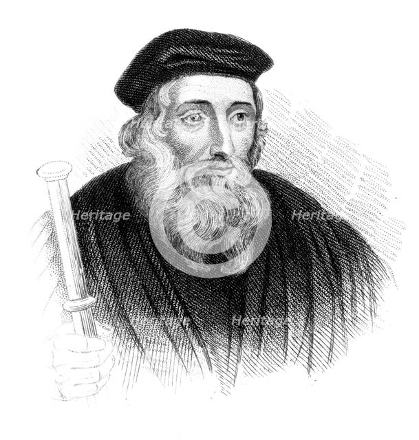John Wycliffe, 14th century English theologian and religious reformer, (c1850). Artist: Unknown