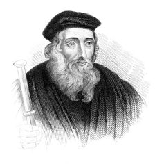 John Wycliffe, 14th century English theologian and religious reformer, (c1850)