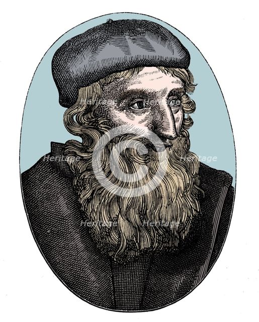 John Wycliffe, 14th century English religious reformer, 16th century. Artist: Unknown.