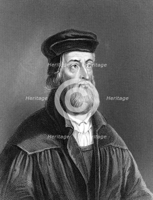 John Wycliffe, 14th century English religious reformer, 1882. Artist: Unknown