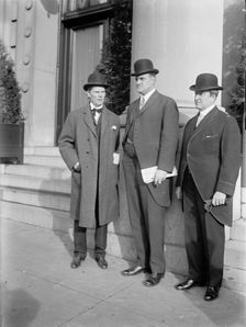 John A. Dix, Governor of New York, with His Successor, Sulzer, and Governor Tener...1912. Creator: Harris & Ewing