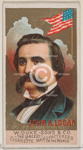 John A. Logan, from the series Great Americans (N76) for Duke brand cigarettes, 1888., 1888. Creator: Unknown.