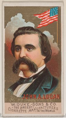 John A. Logan, from the series Great Americans (N76) for Duke brand cigarettes, 1888., 1888. Creator: Unknown