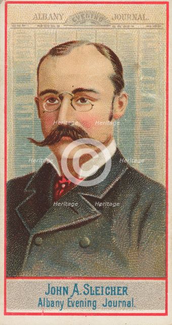 John A. Sleicher, Albany Evening Journal, from the American Editors series (N1) for Allen ..., 1887. Creator: Allen & Ginter.
