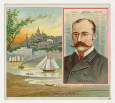 John A. Sleicher, Albany Evening Journal, from the American Editors series (N35) for Allen..., 1887. Creator: Allen & Ginter
