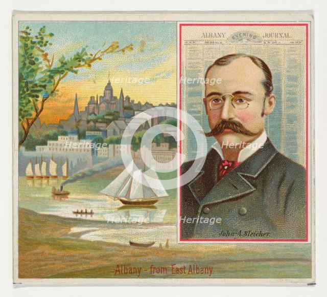 John A. Sleicher, Albany Evening Journal, from the American Editors series (N35) for Allen..., 1887. Creator: Allen & Ginter.