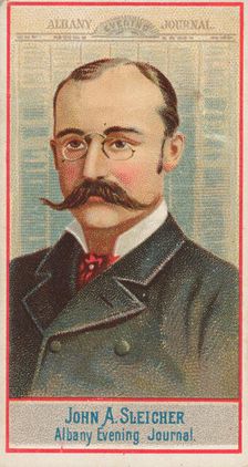 John A. Sleicher, Albany Evening Journal, from the American Editors series (N1) for Allen ..., 1887. Creator: Allen & Ginter