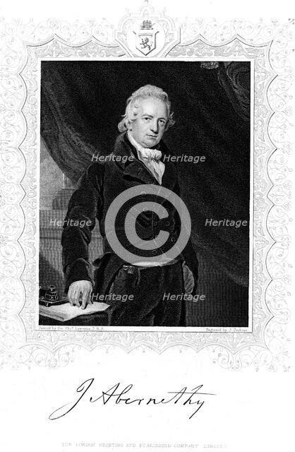 John Abernethy (1764-1831), English surgeon and physiologist. Artist: J Cochran