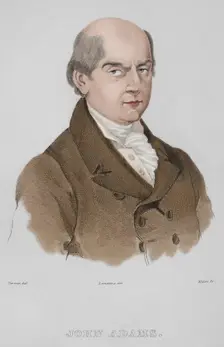 John Adams, (1735-1826), American politician, leader of the American Revolution, 1837, (1850). Creator: Emile Louis Vernier