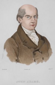 John Adams, (1735-1826), American politician, leader of the American Revolution, 1837, (1850). Creator: Emile Louis Vernier