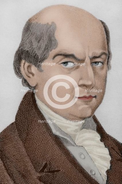 John Adams, (1735-1826), American politician, leader of the American Revolution, 1837, (1850).  Creator: Emile Louis Vernier.