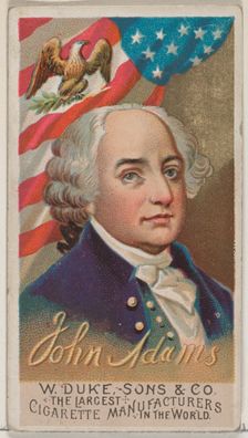 John Adams, from the series Great Americans (N76) for Duke brand cigarettes, 1888., 1888. Creator: Unknown