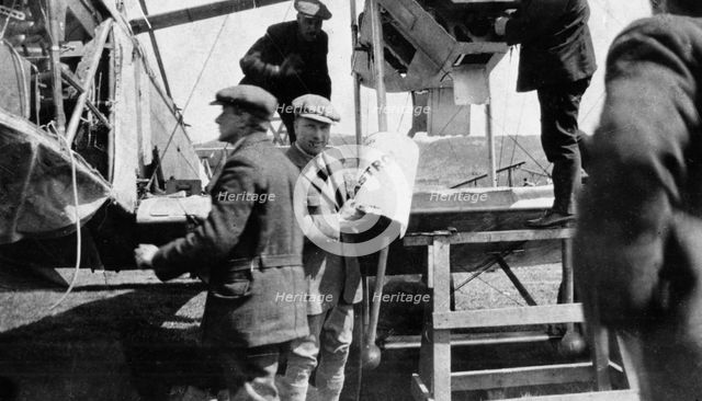 John Alcock (1892-1919) and Arthur Whitten Brown (1886-1948), British aviators, 1919. Artist: Unknown