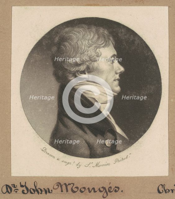 John Armentaire Monges, 1800. Creator: Charles Balthazar Julien Févret de Saint-Mémin.