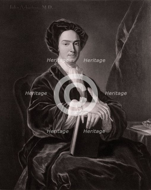 John Arbuthnot, Scottish physician, satirist, mathematician and polymath (1906). Artist: Unknown