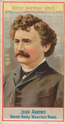 John Arkins, Denver Rocky Mountain News, from the American Editors series (N1) for Allen &..., 1887. Creator: Allen & Ginter
