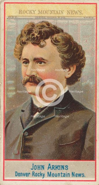 John Arkins, Denver Rocky Mountain News, from the American Editors series (N1) for Allen &..., 1887. Creator: Allen & Ginter.