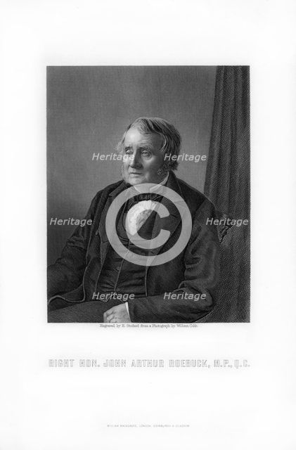 John Arthur Roebuck, British politician, (1881).Artist: E Stodart