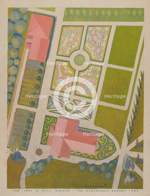 John B. Bull Garden, c. 1938. Creator: Gilbert Sackerman.