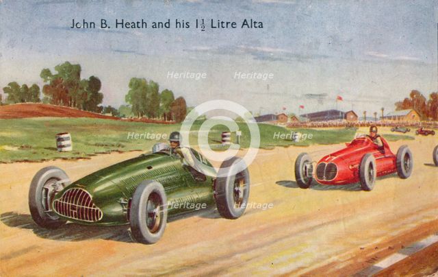 'John B. Heath and his 1 1/2 Litre Alta', c1953. Artist: Unknown.