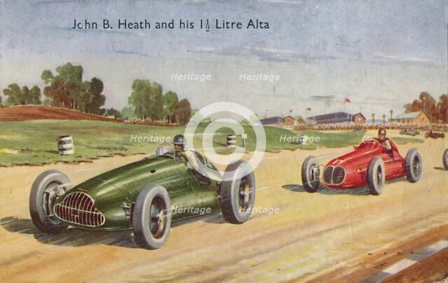 'John B. Heath and his 1 1/2 Litre Alta', c1953. Artist: Unknown.