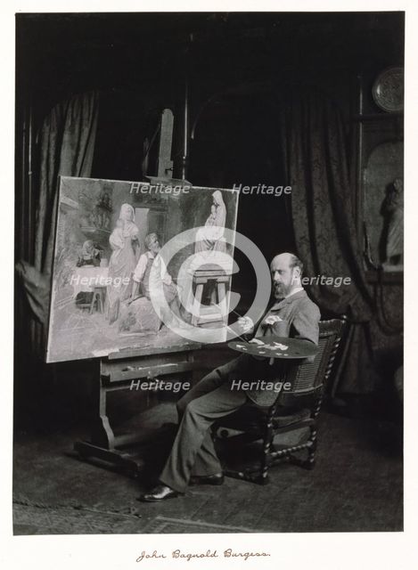 John Bagnold Burgess, RA, c1889-1891. Creator: Ralph W Robinson.