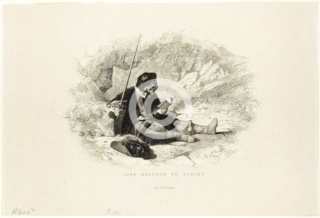 John Balfour de Burley - Les Puritains, n.d. Creator: Charles Emile Jacque.