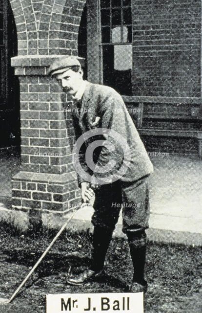 John Ball (1861-1940), British golfer, cigarette card, 1903. Artist: Unknown