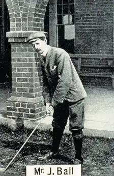 John Ball (1861-1940), British golfer, cigarette card, 1903. Creator: Unknown