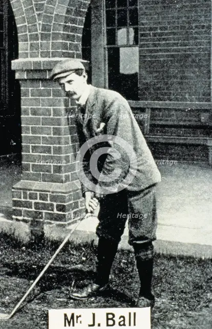 John Ball (1861-1940), British golfer, cigarette card, 1903. Creator: Unknown.