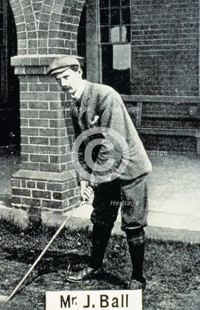 John Ball (1861-1940), British golfer, cigarette card, 1903. Creator: Unknown.