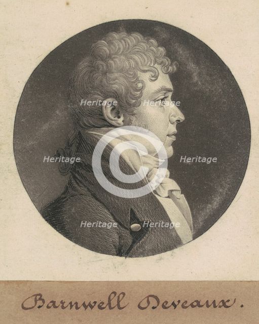 John Barnwell Deveaux, 1809. Creator: Charles Balthazar Julien Févret de Saint-Mémin.