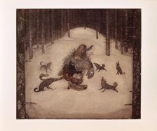 John Bauer, Troll and wolves. Creators: Unknown, John Bauer