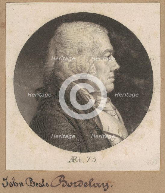 John Beale Bordley, 1802-1803. Creator: Charles Balthazar Julien Févret de Saint-Mémin.