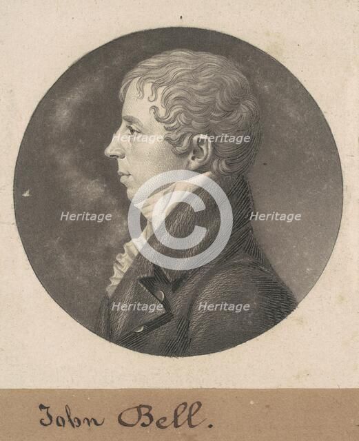 John Bell, 1808. Creator: Charles Balthazar Julien Févret de Saint-Mémin.