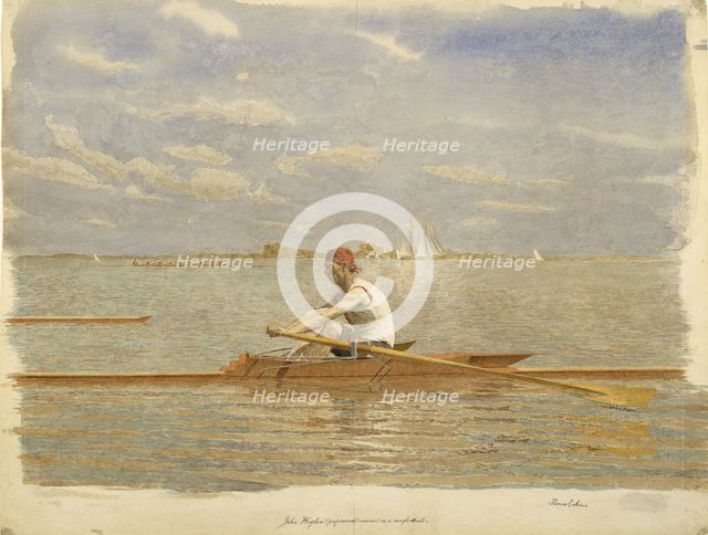 John Biglin in a Single Scull, ca. 1873. Creator: Thomas Eakins.