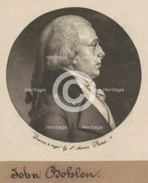 John Bohlen, 1800. Creator: Charles Balthazar Julien Févret de Saint-Mémin.