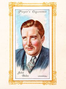 John Boles Collectables Picture of movie stars that came with the Players cigarette packet, 1934. Creator: Unknown