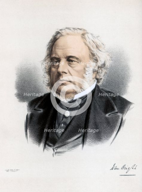 John Bright, British Radical and Liberal statesman, c1890.Artist: Cassell, Petter & Galpin