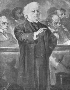 John Bright speaking in the House of Commons c1880s, (1901). Creator: Unknown