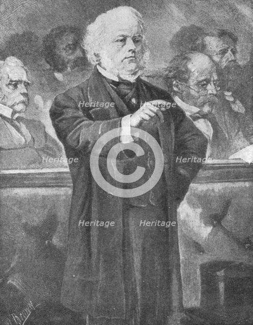 'John Bright speaking in the House of Commons', c1880s, (1901). Creator: Unknown.