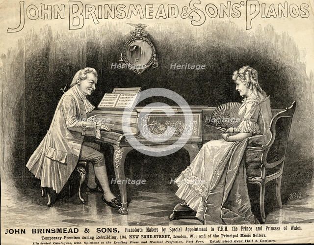 John Brinsmead & Sons Pianos, 19th century. Artist: Unknown