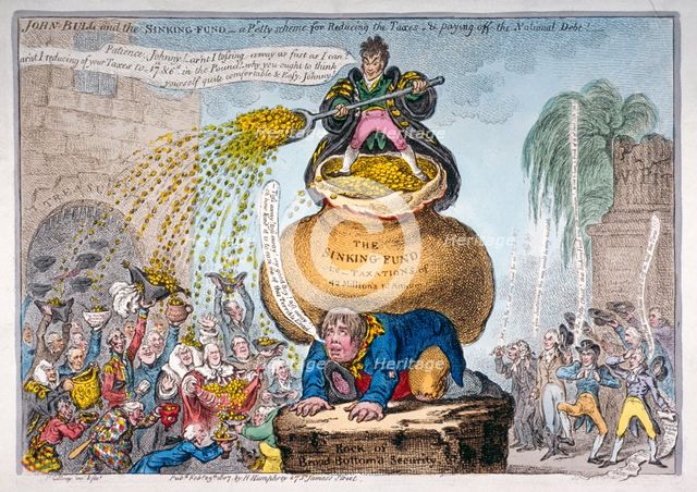 'John Bull and the sinking fund', 1807. Artist: James Gillray