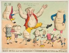 John Bull and His Friends Commemorating the Peace, ca. 1801. Creator: Piercy Roberts