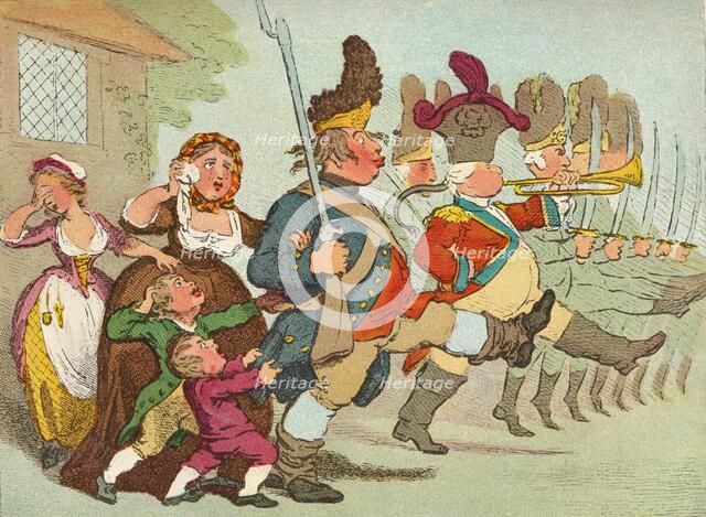 John Bull going to the Wars, c18th century, (1902). Artist: James Gilray