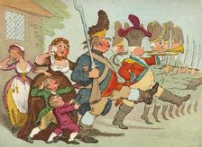 John Bull going to the Wars, c18th century, (1902). Artist: James Gilray