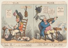 John Bull in the Year 1800! John Bull in the year 1801!, October 12, 1801., October 12, 1801. Creator: Thomas Rowlandson